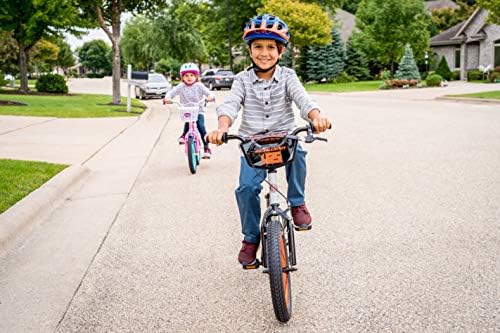 Schwinn Scorch BMX Style Kids Bike  For Boys and Girls Ages 3-7 Years  16-Inch Wheels  Training Wheels Included  Cross Bar Pad and Number Plate  Rider Height 38 to 48 Inches  Grey