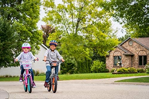 Schwinn Scorch BMX Style Kids Bike  For Boys and Girls Ages 3-7 Years  16-Inch Wheels  Training Wheels Included  Cross Bar Pad and Number Plate  Rider Height 38 to 48 Inches  Grey