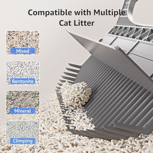 Self-Cleaning Litter Box SMARTELF Automatic Cat Litter Box Extra Large Litter Box for Multiple Cats Odor Removal Anti Pinch Kitty Litter Box