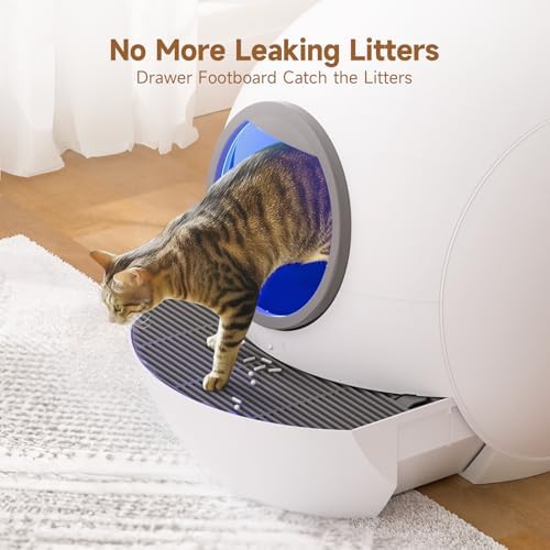 Self-Cleaning Litter Box SMARTELF Automatic Cat Litter Box Extra Large Litter Box for Multiple Cats Odor Removal Anti Pinch Kitty Litter Box