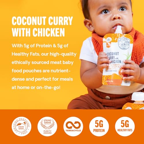 Serenity Kids 7+ Months World Explorers Baby Food Pouches Puree Made With Ethically Sourced Meats & Organic Veggies | 3.5 Ounce BPA-Free Pouch | World Explorers Variety Pack | 18 Count