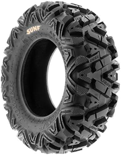 Set of 4 SunF Power.I ATV UTV all-terrain Tires 25x8-12 Front & 25x10-12 Rear  6 PR  Tubeless A033