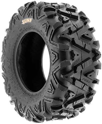 Set of 4 SunF Power.I ATV UTV all-terrain Tires 25x8-12 Front & 25x10-12 Rear  6 PR  Tubeless A033