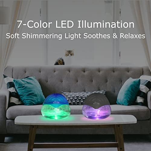 Sirena Twister Air Purifier (Black) – Water Filter Air Washer For Home and Office – Essential Oil Aroma Diffuser With LED Night light – Small Air Cleaner For Smoke and Pets