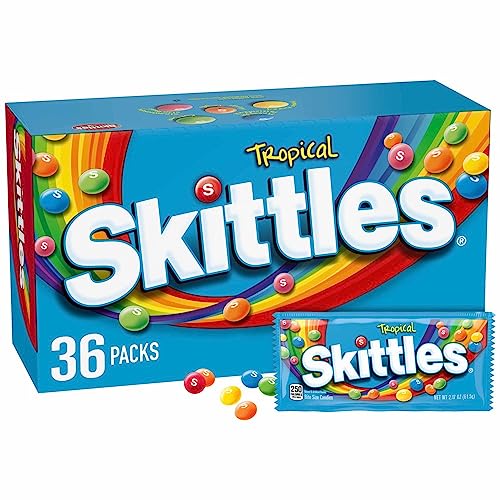 SKITTLES Tropical Summer Chewy Candy Assortment  36 Ct Bulk Candy Box