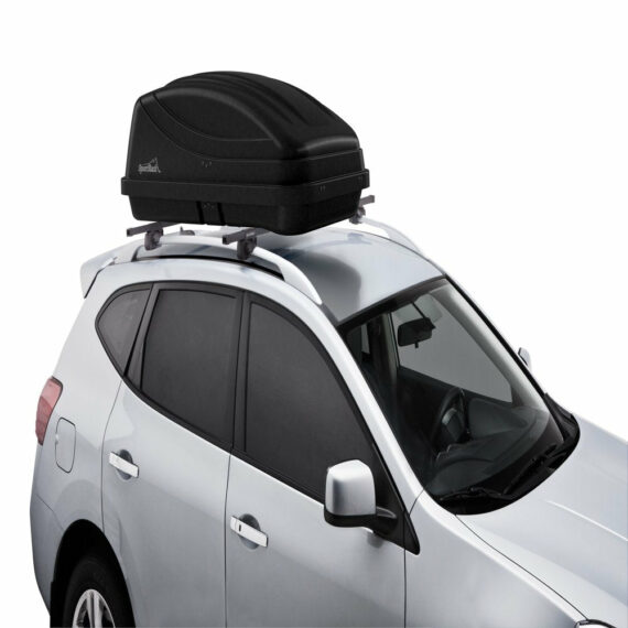 SportRack SR7040 Getaway L Roof-Mount Cargo Box, 15 Cu Ft, Black, UV-Resistant HDPE, Lockable