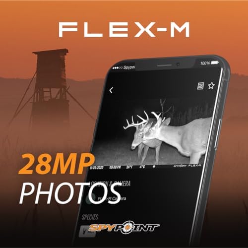 SPYPOINT Flex-M Twin Pack Cellular Trail Cameras - Best Value in Hunting Accessories  No WiFi Needed  GPS  Night Vision  Dual-Sim LTE  IP65 Water-Resistant  28MP Photos  720p Videos + Sound (2)