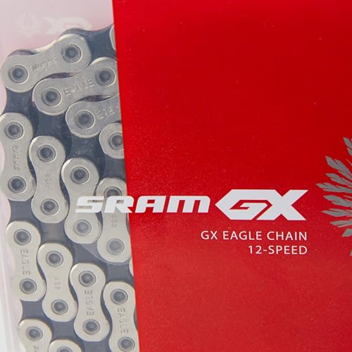 SRAM GX Eagle Hollow Pin 12-Speed Chain 126 Links with PowerLock  Silver/Gray