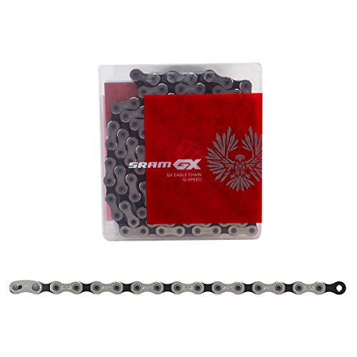 SRAM GX Eagle Hollow Pin 12-Speed Chain 126 Links with PowerLock  Silver/Gray