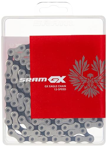 SRAM GX Eagle Hollow Pin 12-Speed Chain 126 Links with PowerLock  Silver/Gray