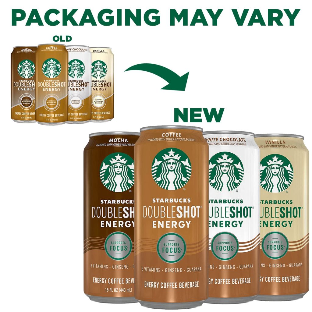 Starbucks Doubleshot Vanilla Espresso Energy Drink 15oz, 12-Pack Cans