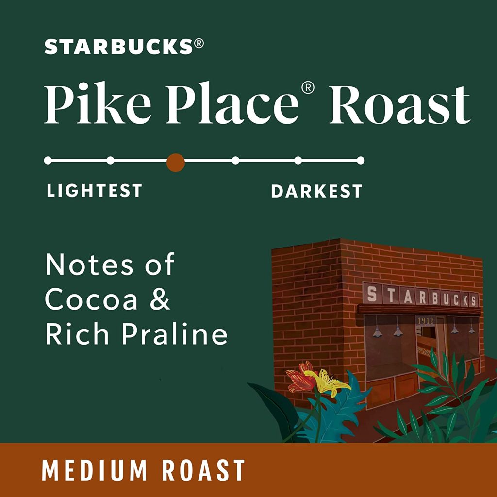 Starbucks Pike Place Roast Medium Coffee K-Cups 96-Count - 100% Arabica, Keurig Compatible