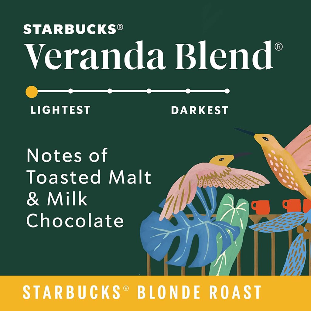 Starbucks Veranda Blend Blonde Roast K-Cup Coffee Pods, 96 Count, 100% Arabica for Keurig Brewers