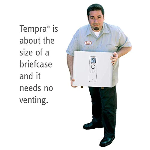 Stiebel Eltron Tempra 29 Plus Electric Tankless Water Heater, 28.8KW, White, LED Display, Space-Saving Design