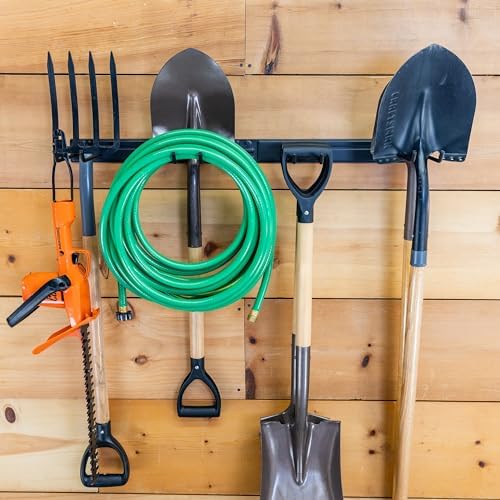StoreYourBoard BLAT Garage Tool Organizer Wall Mount  Garage Organization and Storage  Shovel & Rake Hangers Garden Yard Tool Rack  Industrial Steel Holds 250 Pounds
