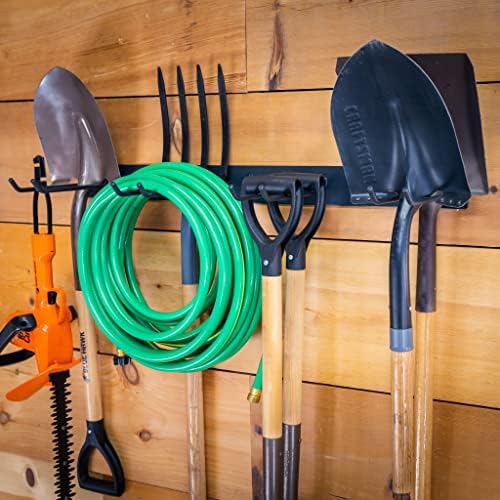 StoreYourBoard BLAT Garage Tool Organizer Wall Mount  Garage Organization and Storage  Shovel & Rake Hangers Garden Yard Tool Rack  Industrial Steel Holds 250 Pounds