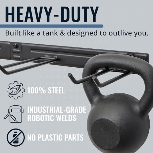 StoreYourBoard BLAT Garage Tool Organizer Wall Mount  Garage Organization and Storage  Shovel & Rake Hangers Garden Yard Tool Rack  Industrial Steel Holds 250 Pounds