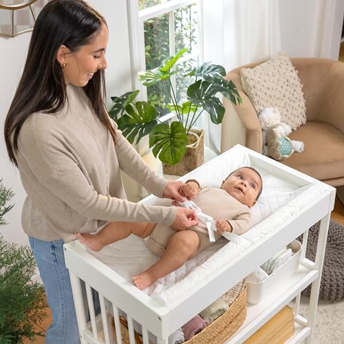 Summer by Ingenuity Contoured Changing Pad – Includes Waterproof Changing Liner and Safety Fastening Strap with Quick-Release Buckle