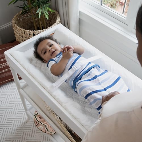 Summer by Ingenuity Contoured Changing Pad – Includes Waterproof Changing Liner and Safety Fastening Strap with Quick-Release Buckle