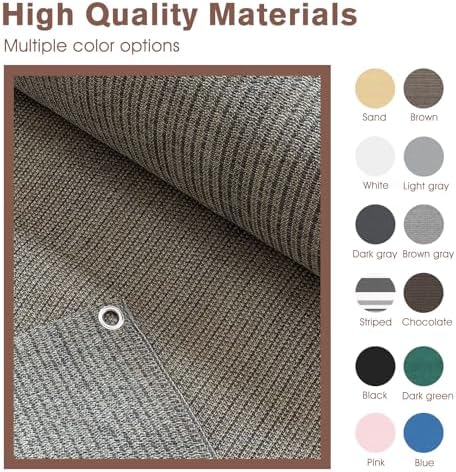 SUNNY GUARD 3'x10' Brown-Grey Balcony Privacy Screen Fence  Apartments Railing Screen  Heavy Duty Wind Block Screen for Outdoor Porch Patio Deck Privacy?We Make Custom Sizes?