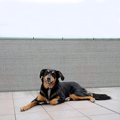 SUNNY GUARD 3'x10' Brown-Grey Balcony Privacy Screen Fence  Apartments Railing Screen  Heavy Duty Wind Block Screen for Outdoor Porch Patio Deck Privacy?We Make Custom Sizes?