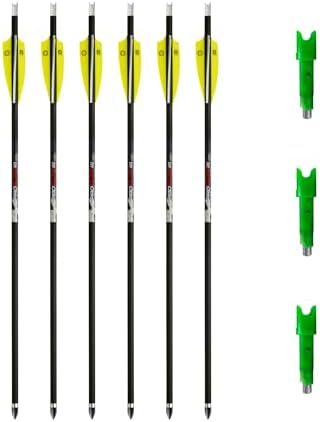 TenPoint Pro Elite 400 Carbon Crossbow Arrows with Alpha-Nocks (6-Pack)