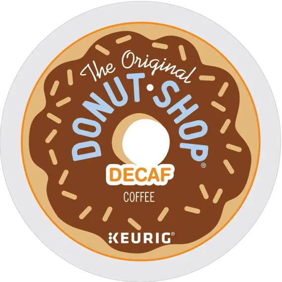 The Original Donut Shop Decaf Medium Roast K-Cup Pods, 96 Count - Compatible with Keurig, Kosher Certified, Recyclable