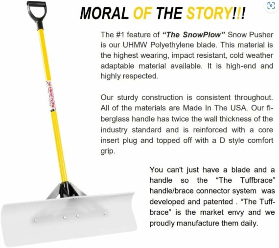 The Snowplow "the Original Snow Pusher" 30" Wide Model 50530