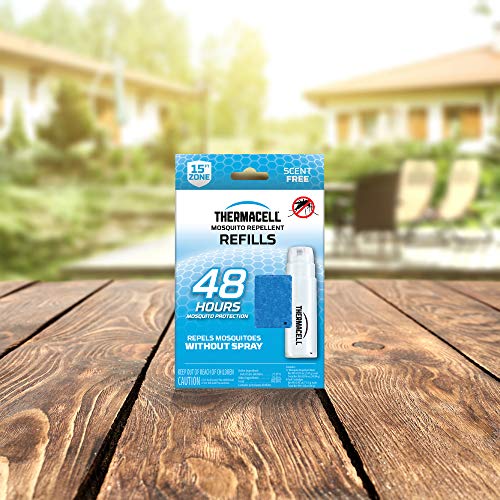 Thermacell Mosquito Repellent Refills  48-Hour Pack; Contains 12 Repellent Mats  4 Fuel Cartridges; Compatible with Any Fuel-Powered Thermacell Product; No Spray  Scent  Mess