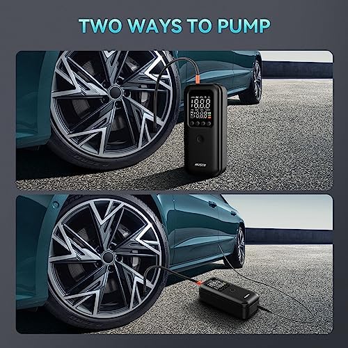 Tire Inflator Portable Air Compressor 3X Faster Cordless Air Pump 20000mAh for Inflatables 12V DC Bike Pump Digital 150PSI Pressure Gauge LED Light for Car Bicycle Ball Car Accessories