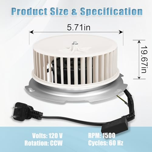 Upgraded 8832NA Blower Motor Compatible with Nutone 84757 JA2B099N Bathroom Fan Motor Replace 8832NA "A" Unit ONLY JA2B099  86652G  86652  8662  JA2C028G  99080520  8832  8832SA  8832N & 8833