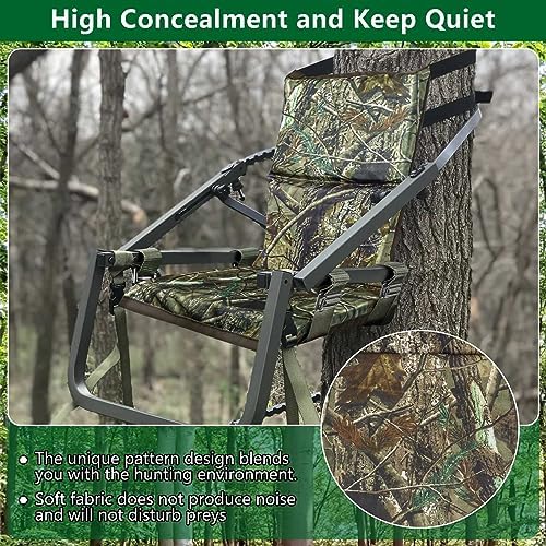 UQM Tree Stand Seat Replacement Adjustable Treestand Seats for Hunting Comfortable Hunting Tree Seat Fits Climber Deer Tree Stands