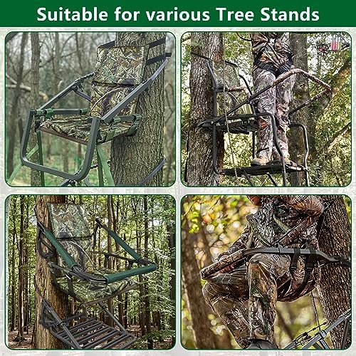 UQM Tree Stand Seat Replacement Adjustable Treestand Seats for Hunting Comfortable Hunting Tree Seat Fits Climber Deer Tree Stands