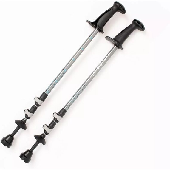 Urban Poling  - ACTIVATOR 2 -  Lightweight, Aluminum Nordic Walking Sticks - Dark Gray/Cyan - 1 Pair – For Users Up to 6’4"
