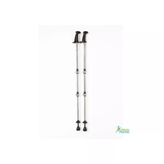 Urban Poling  - ACTIVATOR 2 -  Lightweight, Aluminum Nordic Walking Sticks - Dark Gray/Cyan - 1 Pair – For Users Up to 6’4"