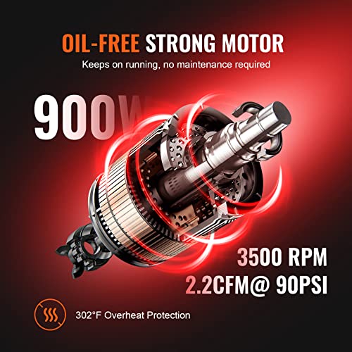 VEVOR 6.3 Gallon Air Compressor, 70 dB Ultra Quiet Compressor for Auto Repair