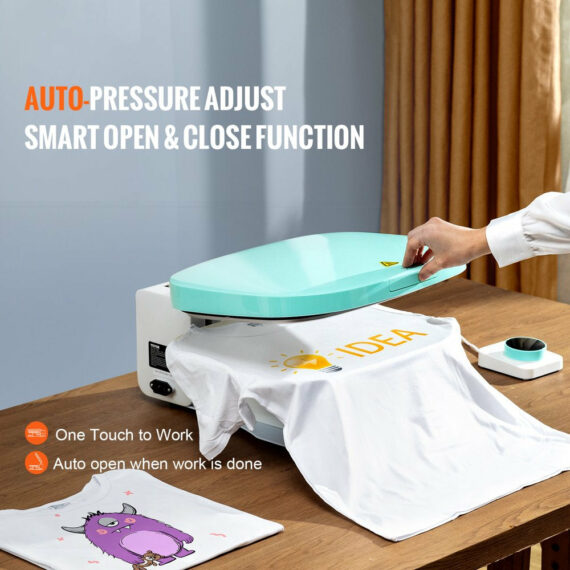 VEVOR Auto Heat Press Machine 12"x15" with Auto Release, Easy Control, Even Heating, for T-Shirts & More