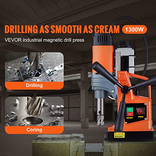 VEVOR Mag Drill Press, Power Portable Magnetic Drill with 11PCS Drill Bits