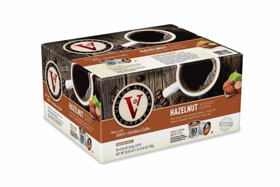 Victor Allen's Coffee Hazelnut Blend Medium Roast, 80 K-Cup Pods, Flavored Arabica for Keurig Brewers