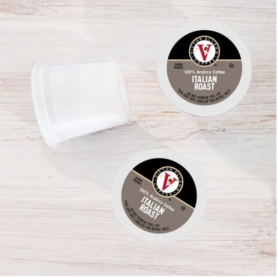 Victor Allen's Coffee Italian Roast Dark, 200 Single Serve Pods, Keurig K-Cup Compatible