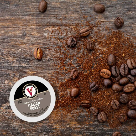 Victor Allen's Coffee Italian Roast Dark, 200 Single Serve Pods, Keurig K-Cup Compatible