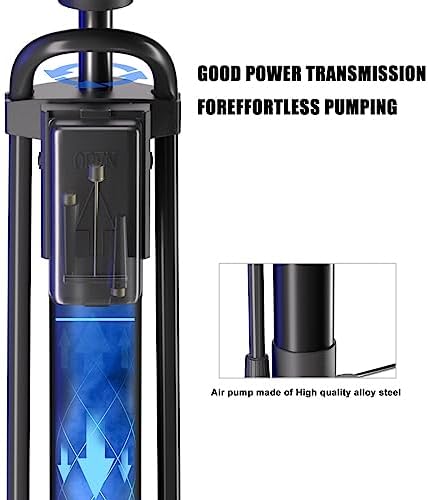 VIMILOLO Bike Pump  Air Bicycle Pump Inflator for Presta and Schrader Valve Tire Ball Bike Portable Pumps 160PSI & 11BAR