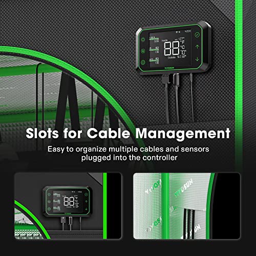 VIVOSUN 4x4 Grow Tent, 48"x48"x80" High Reflective Mylar with Observation Window and Floor Tray