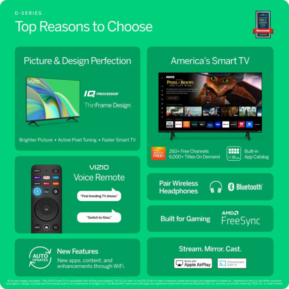 VIZIO 32" Class D-Series FHD LED Smart TV