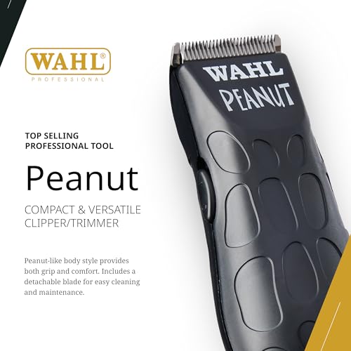 Wahl Professional Black Peanut Trimmer  Compact Hair Clipper/Trimmer  Lightweight & Compact  Corded