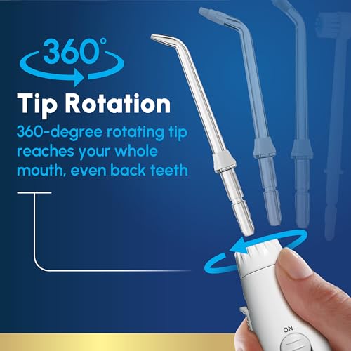 Waterpik Aquarius Water Flosser Professional For Teeth  Gums  Braces  Dental Care  Electric Power With 10 Settings  7 Tips For Multiple Users And Needs  ADA Accepted  White WP-660  Packaging May Vary
