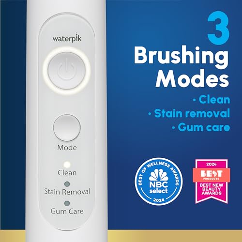 Waterpik Sensonic Complete Care Water Flosser and Rechargeable Electric Toothbrush Combo Set  CC-04  White  Packaging May Vary