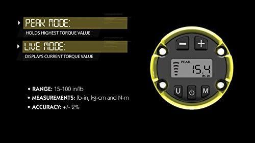 Wheeler Digital Firearms Accurizing Torque Wrench with Interchangeable Bits and LCD Display for Firearm Maintenance and Gunsmithing