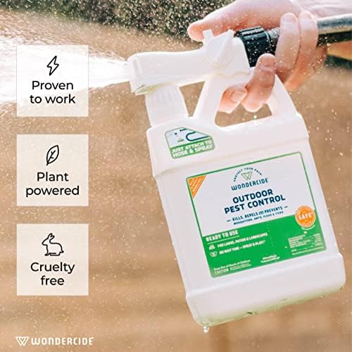 Wondercide - EcoTreat Ready-to-Use Outdoor Pest Control Spray with Natural Essential Oils - Mosquito  Ant  Insect Repellent  Treatment  and Killer - Plant-Based - Safe for Pets   Kids - 32 oz