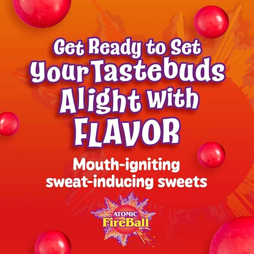 Wonka Atomic Fireball Jawbreakers   Cinnamon Flavor Individually Wrapped Candy  (240 Count)